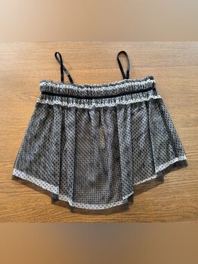 NWT Anthropologie Maeve Love Letter Tank Black and White